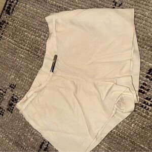 Reformation Off-White Zippered Shorts